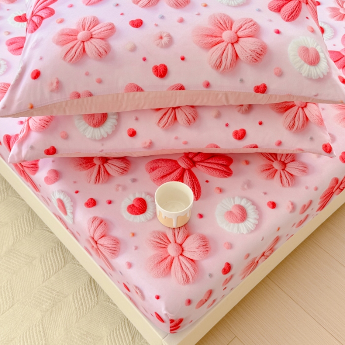 91家纺网 家纺一手货源 找家纺 （总）2025新款5D专版数码印花凉感磨毛单床笠 床笠三件套