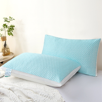 兴丝露枕芯 凉感丝豆豆羽丝枕 全棉羽丝绒枕头 舒适枕 立体枕 双边枕 春夏枕头 夏季凉感枕