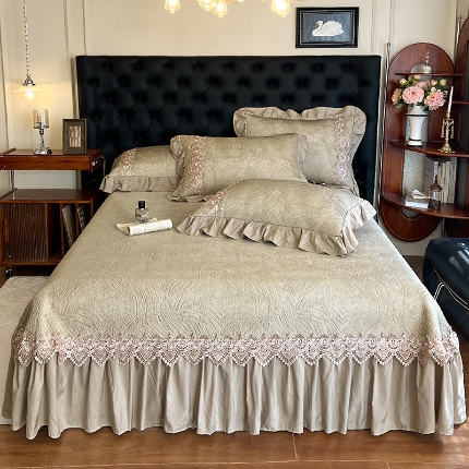 91家纺网 家纺一手货源 找家纺 （总）乐朵家居 2025新款 唐顿庄园 （可配同色系空调被）PE凉席三件套（复合） 控价238