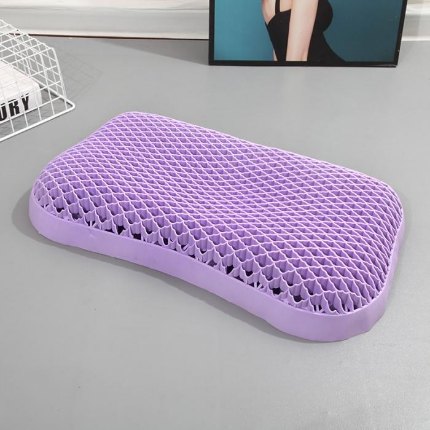 91家纺网 家纺一手货源 找家纺 TPE果胶减压枕 黑科技零压力硅胶枕TPE无压力护颈枕 TPE果胶枕