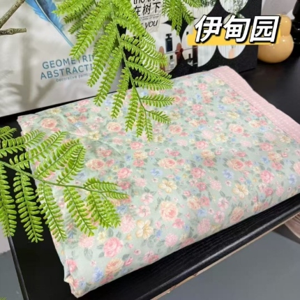 91家纺网 家纺一手货源 找家纺 （总）纯棉夏凉被200*230 全棉双人空调被夏季纯棉碎花薄被子可水洗