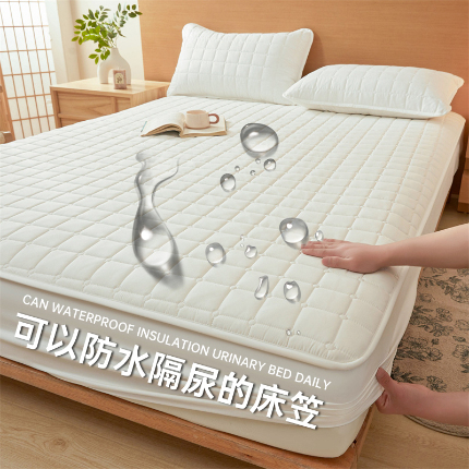 91家纺网 家纺一手货源 找家纺 （总）魅图家纺 2025新款A类原棉防水夹棉床笠