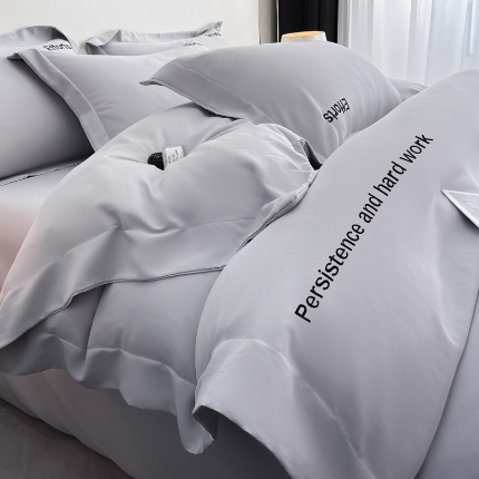 91家纺网 家纺一手货源 找家纺 （总）新方向 2025新款 专版花型 天丝刺绣大宽边工艺四件套-有理想  直播首选（纸盒包装）