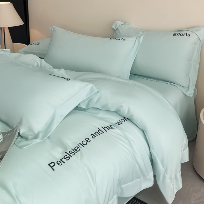 91家纺网 家纺一手货源 找家纺 （总）新方向 2025新款 专版花型 天丝刺绣大宽边工艺四件套-有理想  直播首选（纸盒包装）