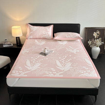 91家纺网 家纺一手货源 找家纺 （总）新方向 2025新款 专版花型 A类PE提花凉席-蕙质兰心