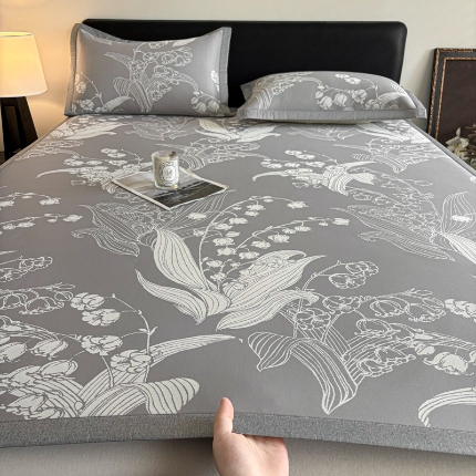 （总）新方向 2025新款 专版花型 A类PE提花凉席-蕙质兰心