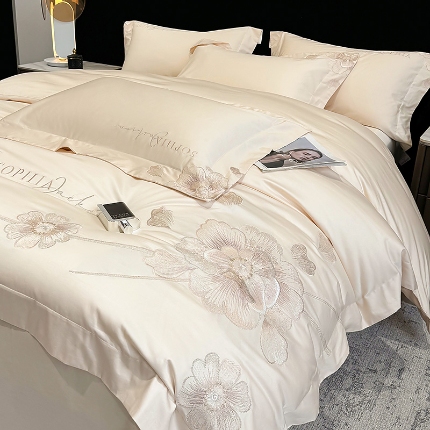 91家纺网 家纺一手货源 找家纺 （总）星蕴家纺 2024新款A类新疆全棉刺绣四件套-千禧