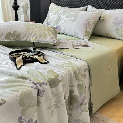 91家纺网 家纺一手货源 找家纺 （总）芊寻家居 2025新款50支天丝数码麻绳款夏被四件套