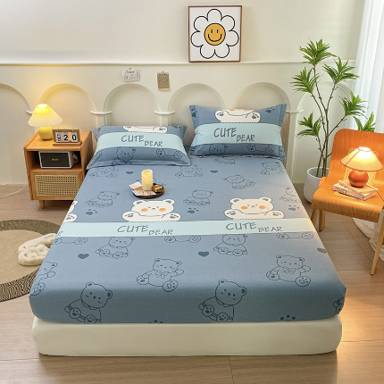 91家纺网 家纺一手货源 找家纺 （总）丝芙妮家居（原乐视家纺） 2025春夏新款全棉纯棉混纺云糯棉双层纱单床笠 床笠单件