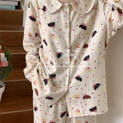 （总）妍景家居生活馆 彩点波点狗狗套装家居服