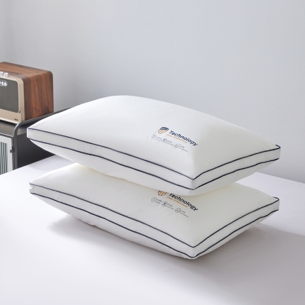 91家纺网 家纺一手货源 找家纺 （总）2025新款 全棉科技抗菌长枕 成人酒店枕芯1.2 1.5 1.8米 双人枕芯星级酒店枕头