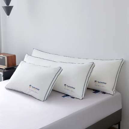 91家纺网 家纺一手货源 找家纺 （总）2025新款 全棉科技抗菌长枕 成人酒店枕芯1.2 1.5 1.8米 双人枕芯星级酒店枕头