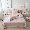 91家纺网 家纺一手货源 找家纺 吾欢心 2025新款水洗双层纱夏被四件套 海棠花开
