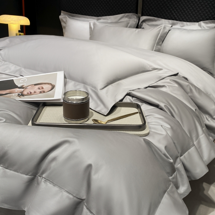 91家纺网 家纺一手货源 找家纺 （总）星蕴家纺 2025新款纯色澳棉长绒棉摩卡系列四件套