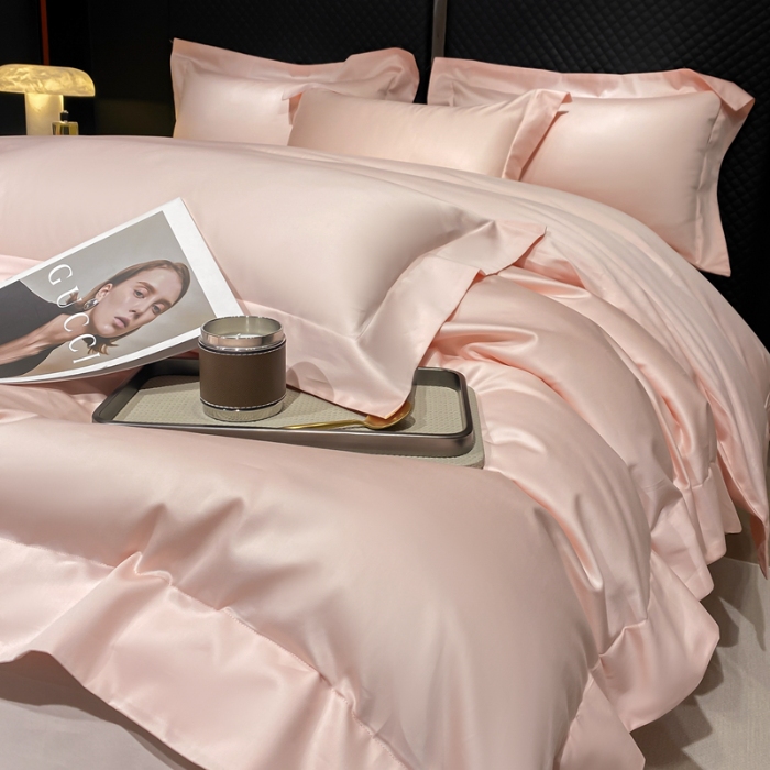 91家纺网 家纺一手货源 找家纺 （总）星蕴家纺 2025新款纯色澳棉长绒棉摩卡系列四件套