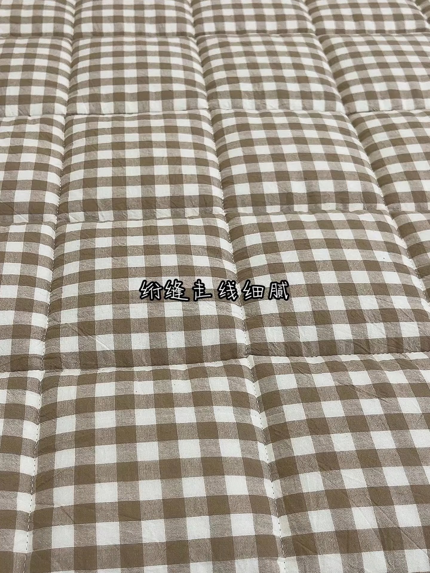 91家纺网 家纺一手货源 找家纺 丽诺床垫 2025新款亲肤舒适全棉纯棉色织棉花床褥床垫-少女粉 绿小格