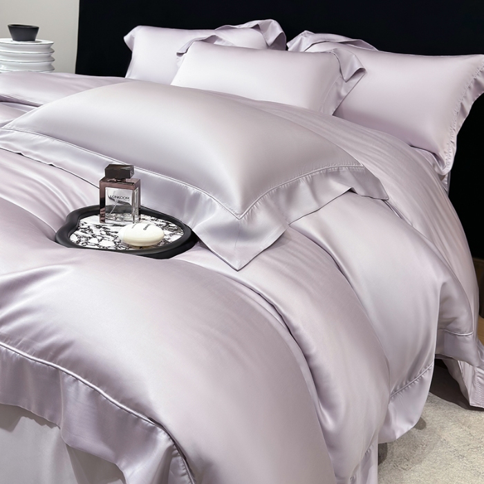 91家纺网 家纺一手货源 找家纺 （总）【兰精公司授权】星蕴家纺 2025新款奥地利兰精天丝莱赛尔纯色埋绳款四件套-莱恩