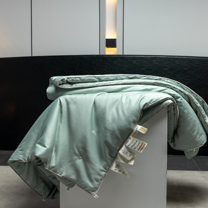 91家纺网 家纺一手货源 找家纺 轻奢手工蚕丝被100国标黄金桑蚕丝被子被芯四季通用全棉被二合一子母被天木兰 假一赔三