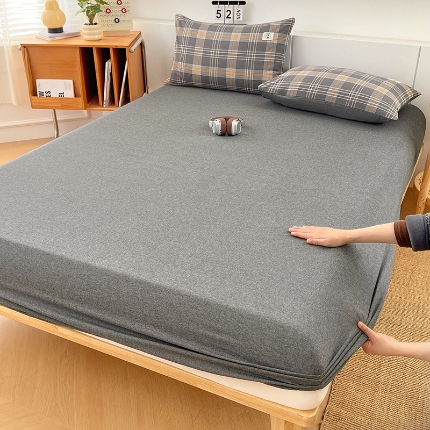 91家纺网 家纺一手货源 找家纺 （总）2025新款全棉色织水洗棉床笠单件防滑套四季通用