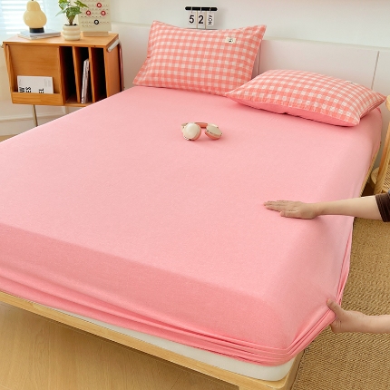 91家纺网 家纺一手货源 找家纺 （总）2025新款全棉色织水洗棉床笠单件防滑套四季通用