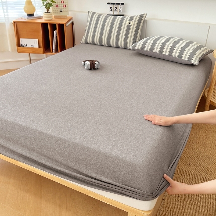 91家纺网 家纺一手货源 找家纺 （总）2025新款全棉色织水洗棉床笠单件防滑套四季通用