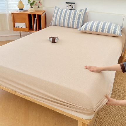 91家纺网 家纺一手货源 找家纺 （总）2025新款全棉色织水洗棉床笠单件防滑套四季通用