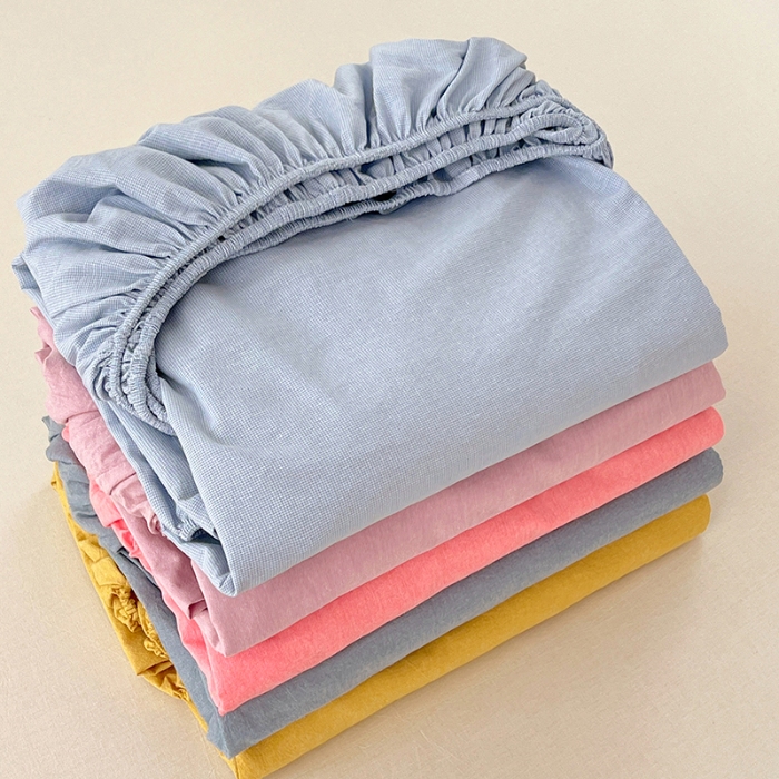 91家纺网 家纺一手货源 找家纺 （总）2025新款全棉色织水洗棉床笠单件防滑套四季通用