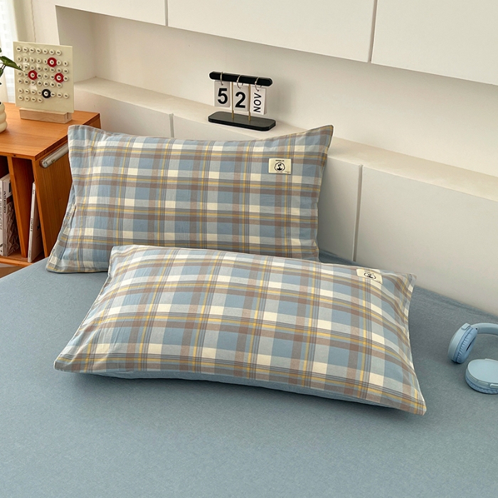 91家纺网 家纺一手货源 找家纺 （总）2025新款全棉色织水洗棉床笠单件防滑套四季通用