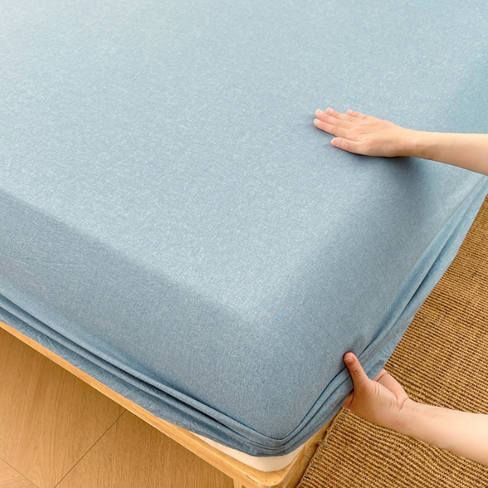 91家纺网 家纺一手货源 找家纺 （总）2025新款全棉色织水洗棉床笠单件防滑套四季通用