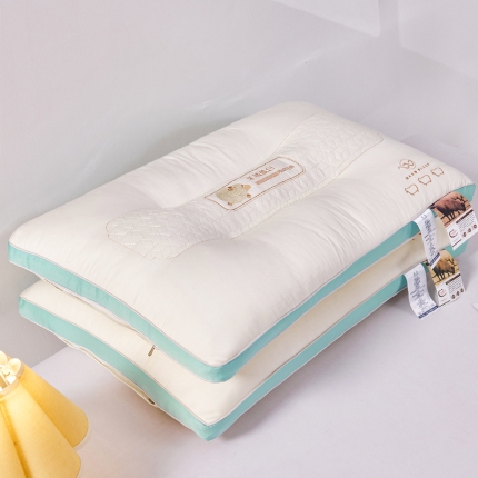 91家纺网 家纺一手货源 找家纺 刺绣羽丝枕 全棉羽丝枕 护颈枕 成人枕芯