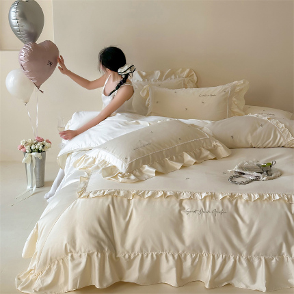 91家纺网 家纺一手货源 找家纺 （总）红番天家居馆 （控价）2025新款纯棉新中式刺绣婚庆四件套（每款供货价的基础上一切活动券后+100）