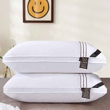 91家纺网 家纺一手货源 找家纺 兴丝露枕芯 英伦全棉羽丝绒枕芯 双边立体枕芯 成人枕头 全棉枕芯