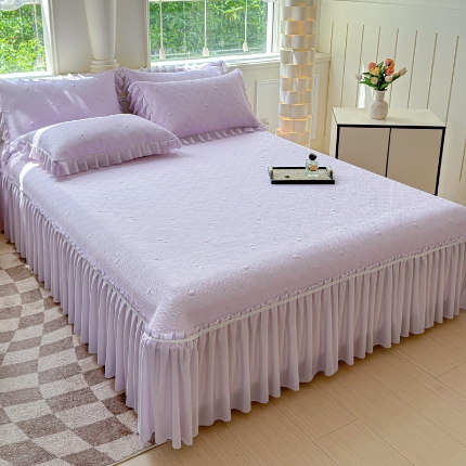 91家纺网 家纺一手货源 找家纺 （总）苏米娜家纺2025春夏新款单凉席三件套PE中分子凉席床盖款三件套乙纶冰豆豆凉席三件套