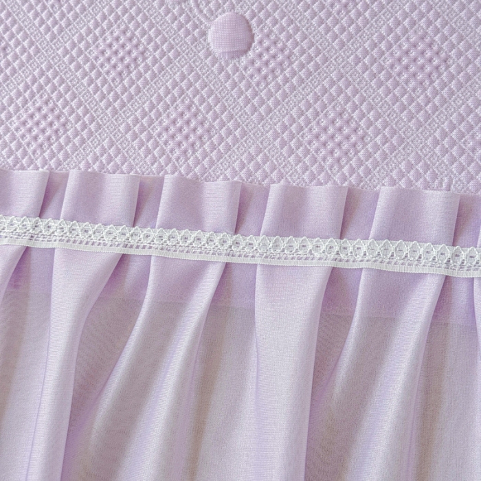 91家纺网 家纺一手货源 找家纺 苏米娜家纺2025春夏新款单凉席三件套PE中分子凉席床盖款三件套乙纶冰豆豆凉席三件套 樱桃-梦幻紫