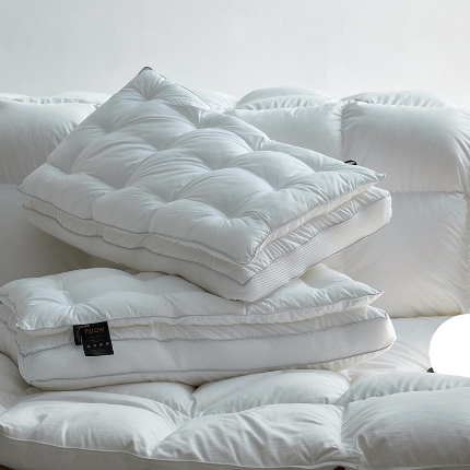 91家纺网 家纺一手货源 找家纺 （总）2025新款 全棉护颈助睡眠酒店同款枕芯可水洗深睡高枕枕芯枕头