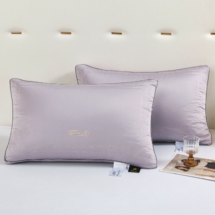 91家纺网 家纺一手货源 找家纺 兴丝露枕芯  全棉刺绣羽丝绒枕芯 羽丝枕 中高枕 成人枕头