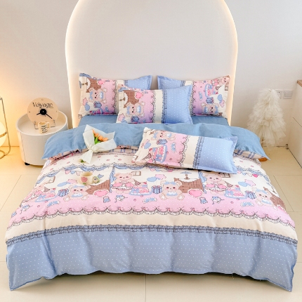 91家纺网 家纺一手货源 找家纺 新品 2025加厚磨毛植物羊绒四件套床单款床笠款都有