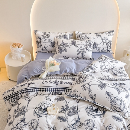 91家纺网 家纺一手货源 找家纺 （总）新品秋冬加厚磨毛植物羊绒四件套四季款床单款床笠款四件套床品长绒棉套件