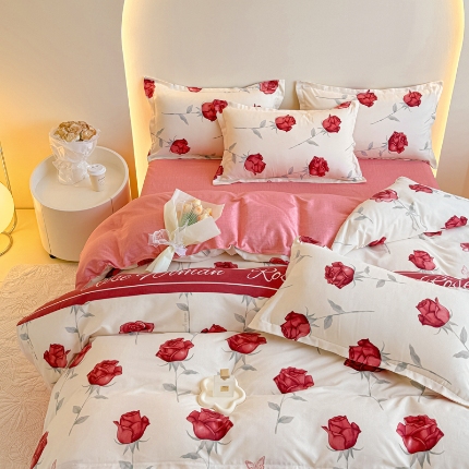 91家纺网 家纺一手货源 找家纺 （总）新品秋冬加厚磨毛植物羊绒四件套四季款床单款床笠款四件套床品长绒棉套件