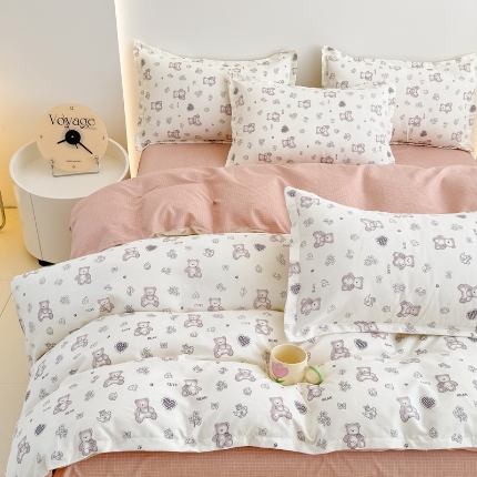 91家纺网 家纺一手货源 找家纺 （总）新品磨毛四件套植物羊绒床品套件单被套四件套床单款床笠款套件四季款