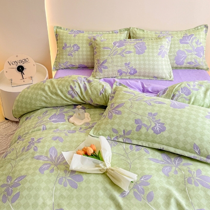 91家纺网 家纺一手货源 找家纺 （总）新品磨毛四件套植物羊绒床品套件单被套四件套床单款床笠款套件四季款