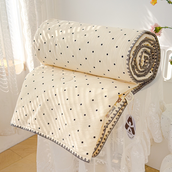 91家纺网 家纺一手货源 找家纺 （总）星巴k家纺 2025新款贝壳绣三角针花边工艺款贝壳边夏被夏凉被空调被四件套【可提供买家秀】