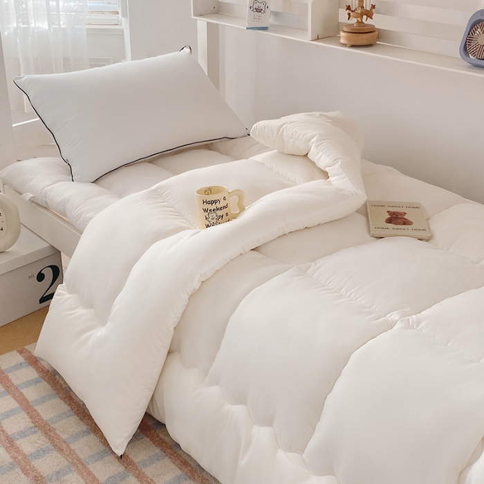 91家纺网 家纺一手货源 找家纺 （总）（总）2025新款学生被芯被褥三件套超柔细腻磨毛被芯床褥垫学生宿舍单双人被子床褥套件春夏秋冬四季款