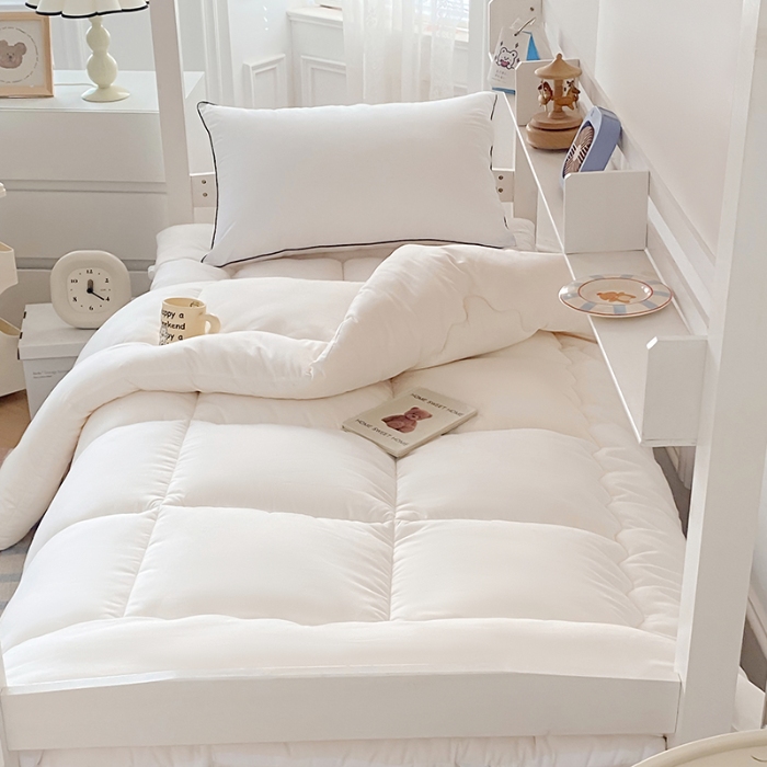 91家纺网 家纺一手货源 找家纺 （总）（总）2025新款学生被芯被褥三件套超柔细腻磨毛被芯床褥垫学生宿舍单双人被子床褥套件春夏秋冬四季款