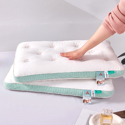 （总）A类全棉羽丝护颈枕 羽丝绒枕芯 蜂窝枕 定型枕 成人枕头 舒适枕