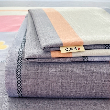 91家纺网 家纺一手货源 找家纺 （总）（有买家秀）2025夏季新款原棉缎条老粗布三件套加厚单床单枕套吸汗透气凉席