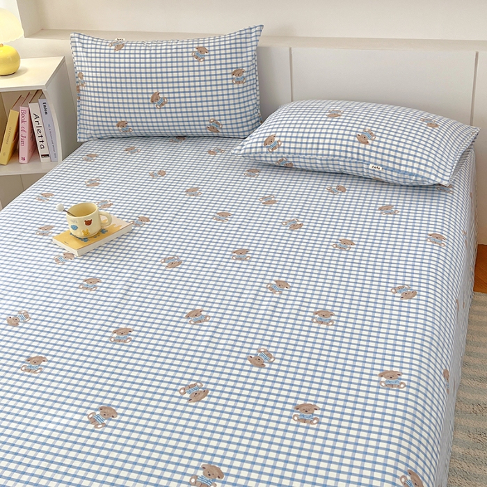 91家纺网 家纺一手货源 找家纺 （总）（有买家秀）2025夏季新款原棉缎条老粗布三件套加厚单床单枕套吸汗透气凉席