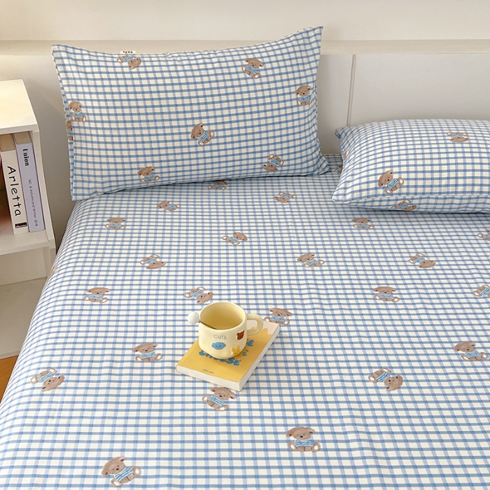 91家纺网 家纺一手货源 找家纺 （总）（有买家秀）2025夏季新款原棉缎条老粗布三件套加厚单床单枕套吸汗透气凉席