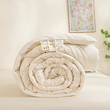 91家纺网 家纺一手货源 找家纺 四季被业A类全棉纯棉50%大豆纤维被夏被春秋被冬被四季通用大豆被