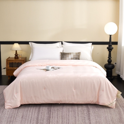 91家纺网 家纺一手货源 找家纺  二合一四季子母被  保真纯桑蚕丝被 高端全棉贡缎提花桑蚕丝被 夏凉被 空调被 春秋被 冬被 婚庆被